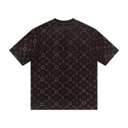 T-shirt classique imprimé en relief sur toute la surface