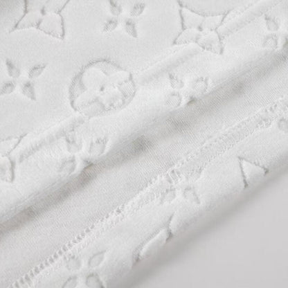 T-shirt classique imprimé en relief sur toute la surface
