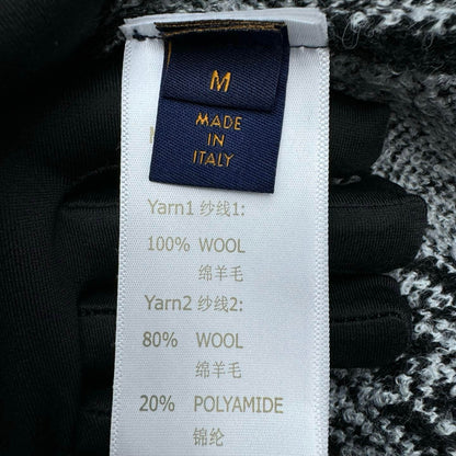 Pull en maille à carreaux chinés