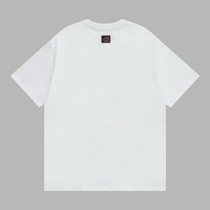 T-shirt artisanal brodé à paillettes