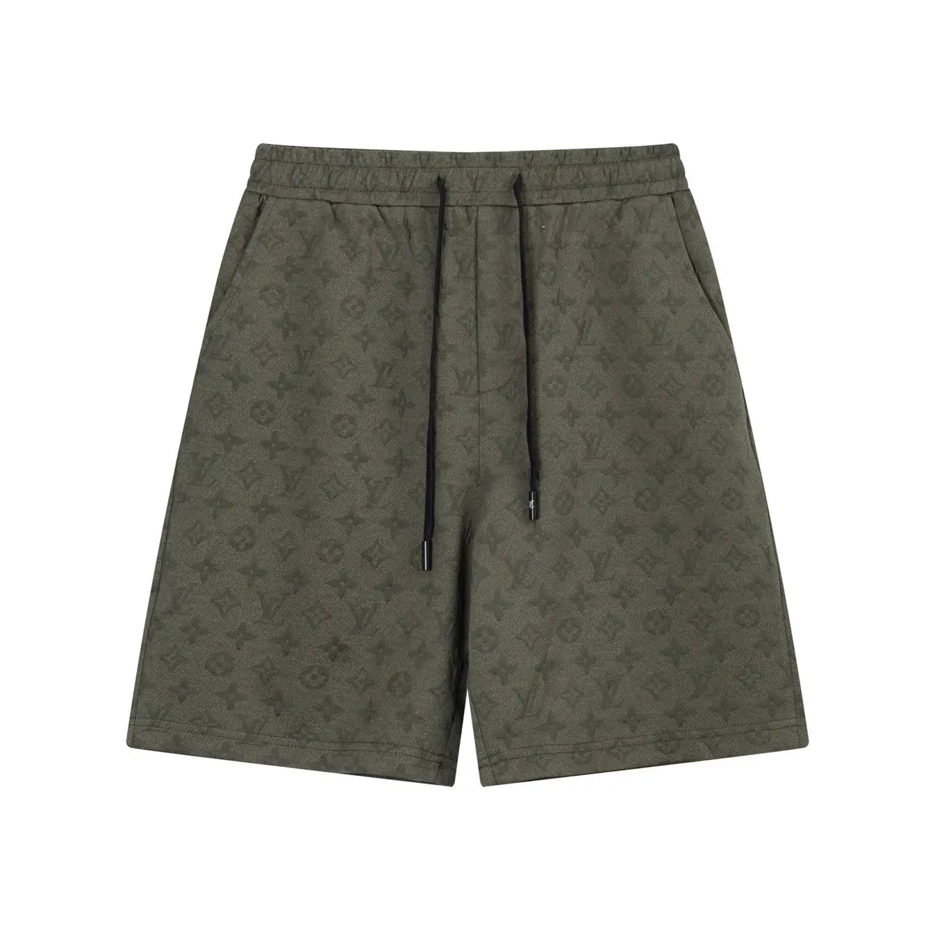 Pantalones cortos casuales modernos con estampado integral y cordón ajustable