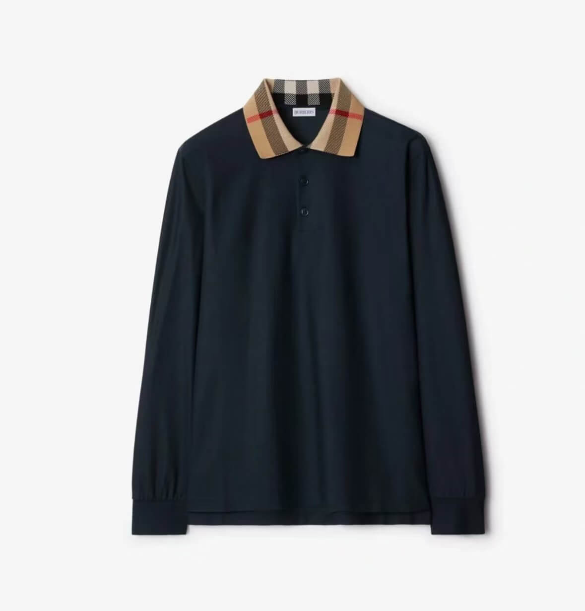 Polo clásico con cuello a cuadros