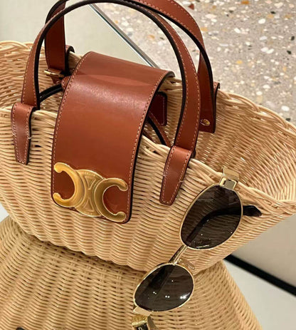 Sac à bandoulière en bambou de style resort
