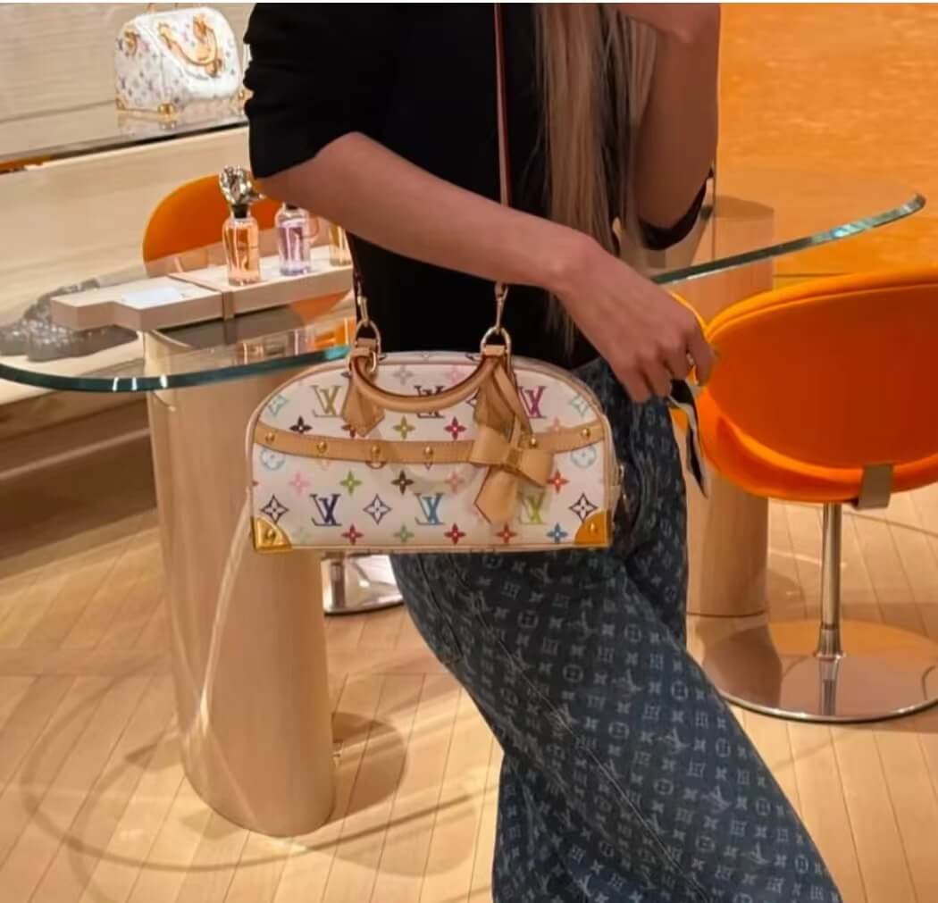Sac bowling tricolore blanc tendance
