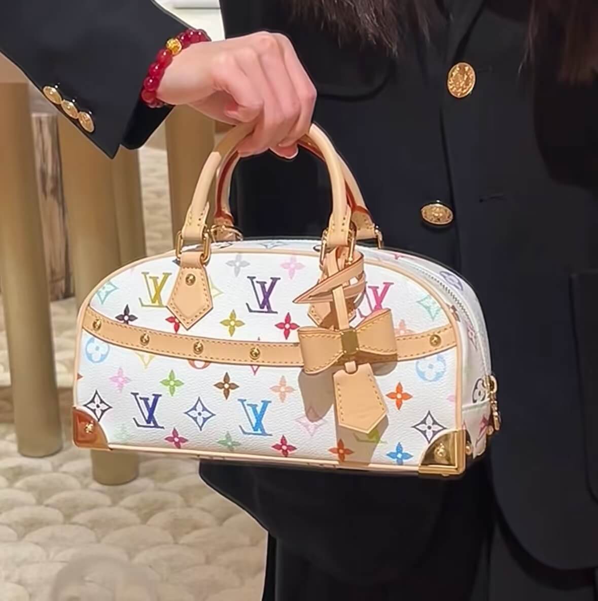 Sac bowling tricolore blanc tendance