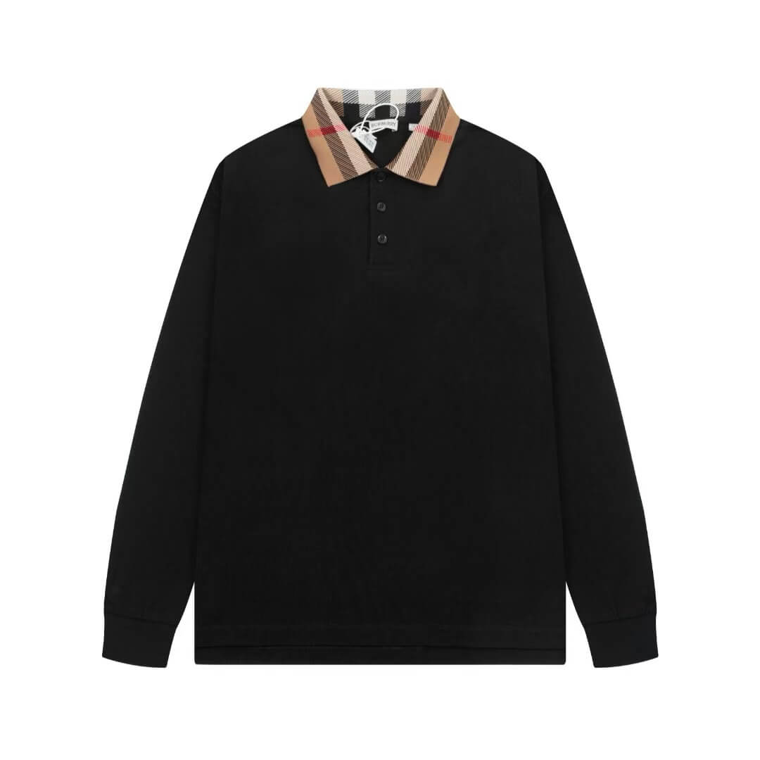 Polo clásico con cuello a cuadros