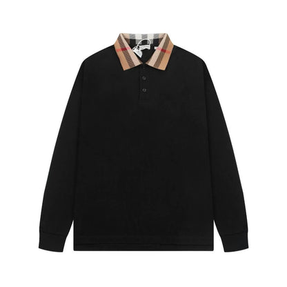 Polo clásico con cuello a cuadros