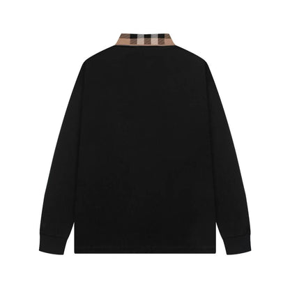 Polo clásico con cuello a cuadros