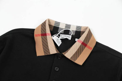 Polo clásico con cuello a cuadros