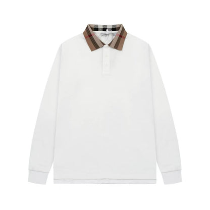 Polo clásico con cuello a cuadros