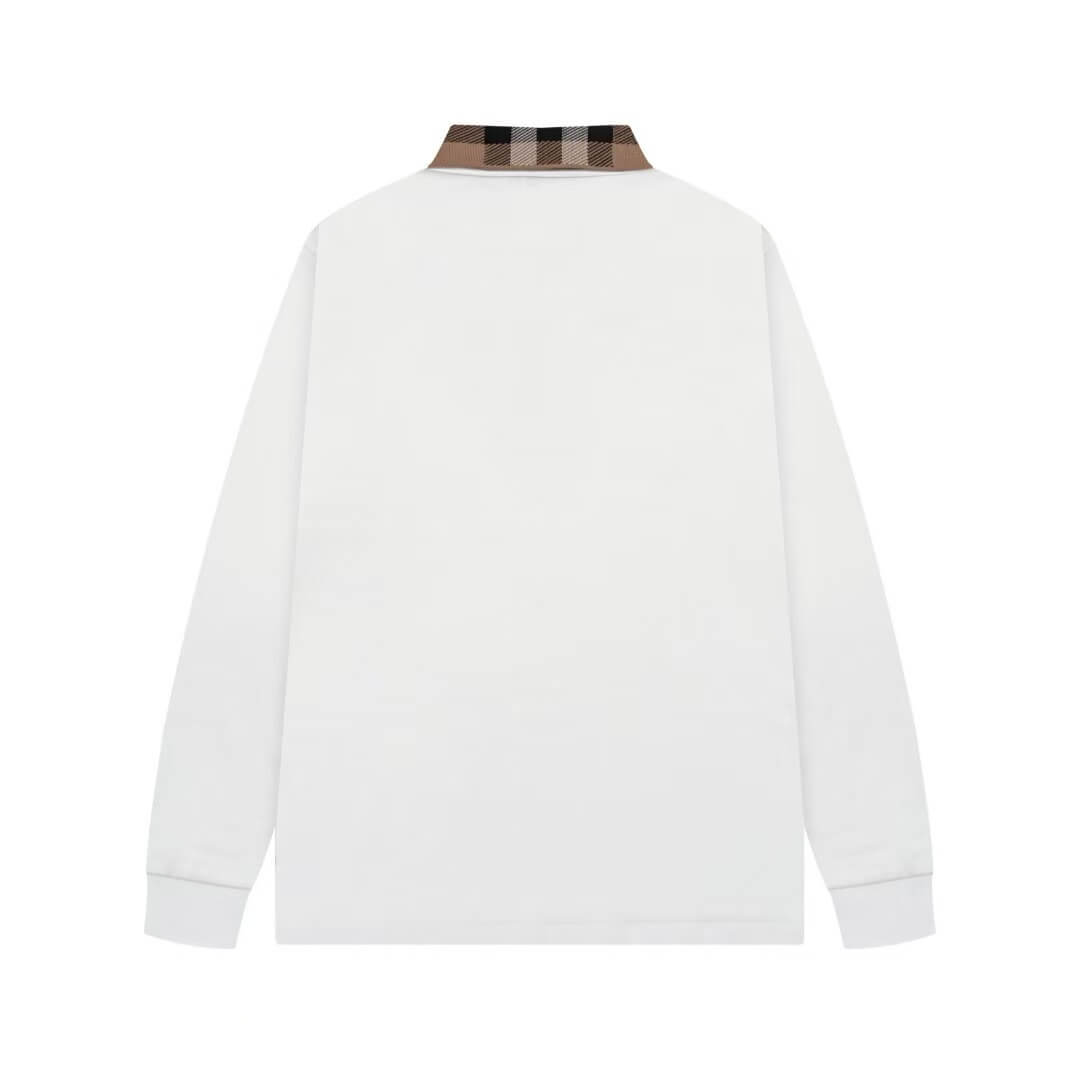 Polo clásico con cuello a cuadros