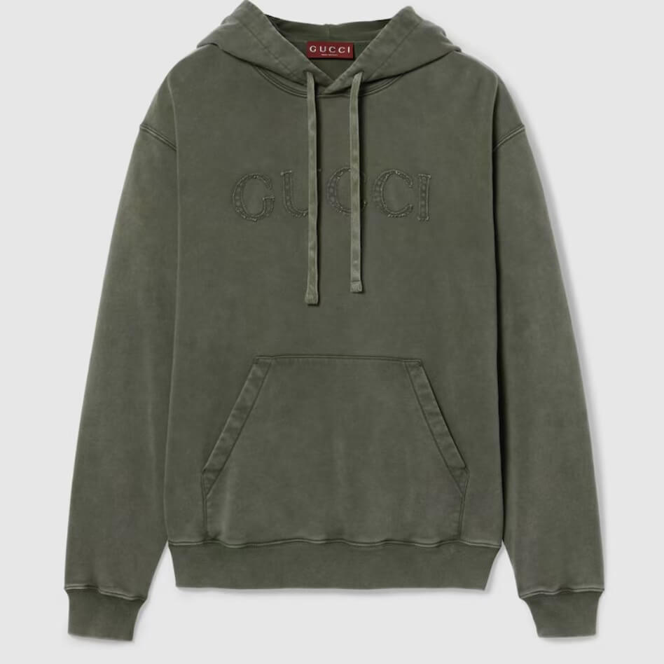 Sudadera con capucha lavada y desgastada