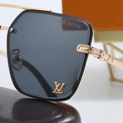 Lujosas gafas de sol estilo aviador con montura metálica