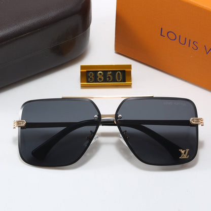 Lujosas gafas de sol estilo aviador con montura metálica