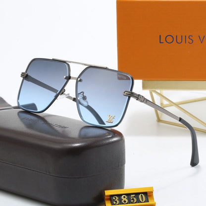 Lujosas gafas de sol estilo aviador con montura metálica