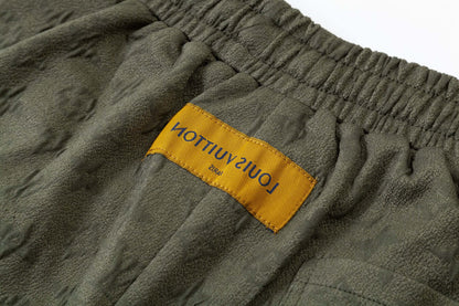 Pantalones cortos casuales modernos con estampado integral y cordón ajustable