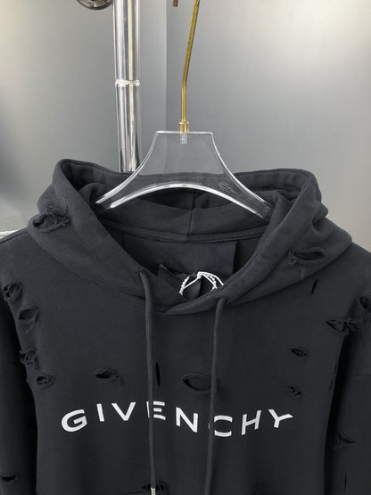 Sudadera con capucha de corte doble